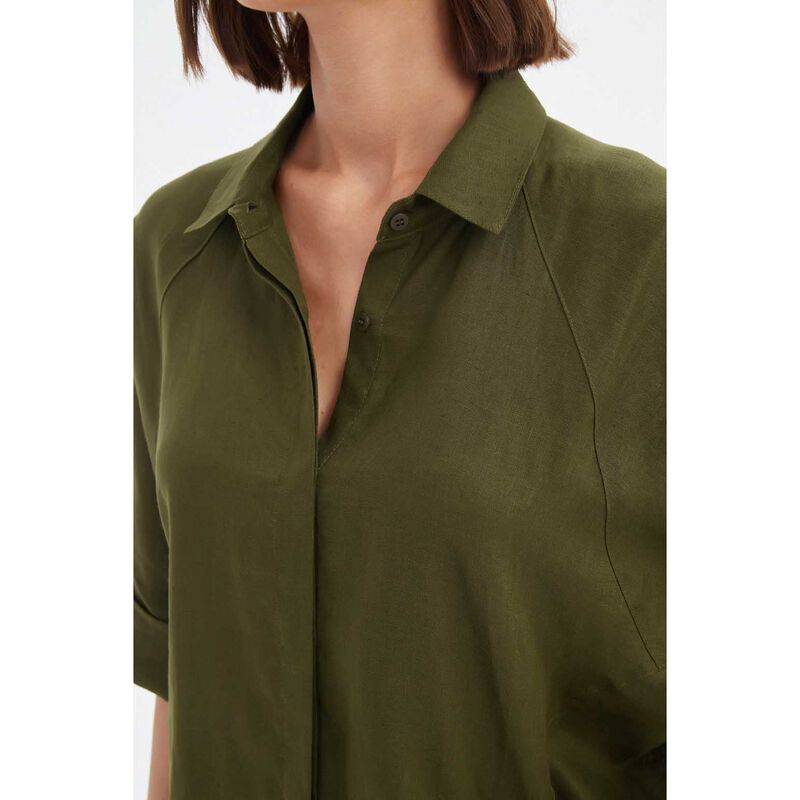 TIRELLI Oversized Linen Shirt Dress image number 2